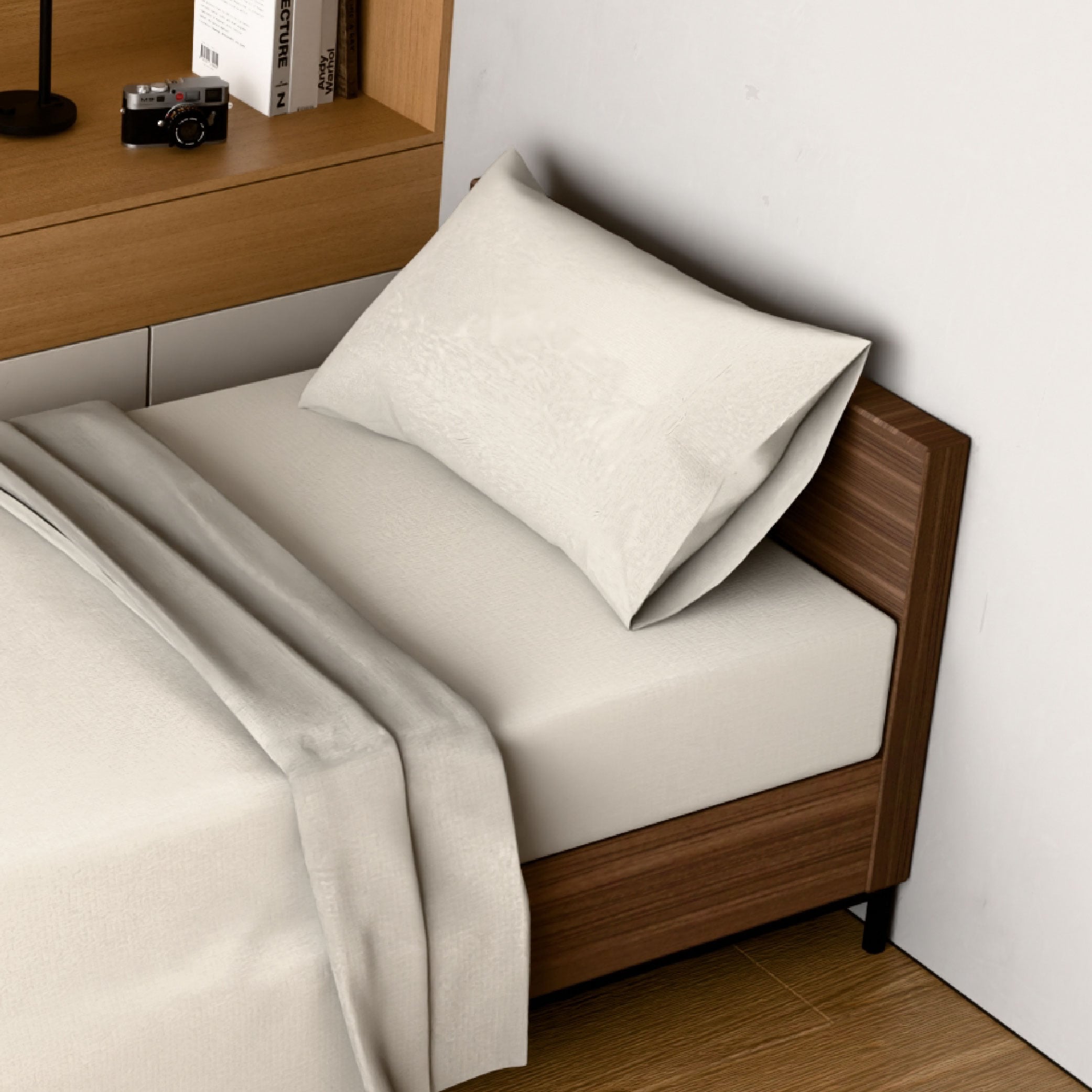 Bedding Twin Bed Sheets Set - 3 Piece Bedding - Brushed Microfiber - Shrinkage And Fade Resistant - Easy Care (Twin, White)_voghion.com